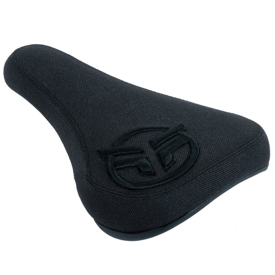 Federal Slim Steath Logo Seat - Black With Raised Black Embroidery