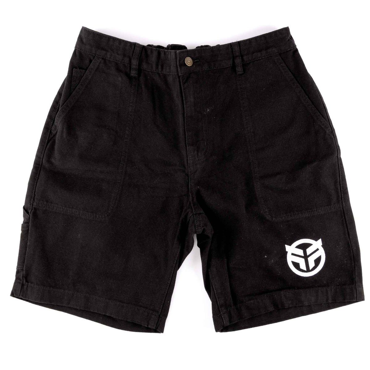 Federal Embroidered Canvas Shorts - Black