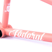 Federal Dan Lacey BMX Frame - Matt Sunset Peach right hand side down tube graphic