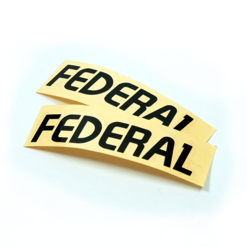 Federal Die Cut Logo Stickers - Black 84x18mm