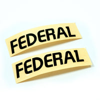 Federal Die Cut Logo Stickers - Black 84x18mm
