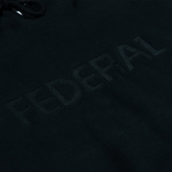 Federal Embroidered Hoodie - Black
