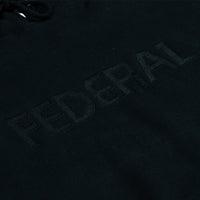 Sudadera con capucha bordada federal, color negro