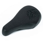 Federal Mid Stealth Logo Seat - Black Canvas Top With Faux Leather Panels And Black Embroidery