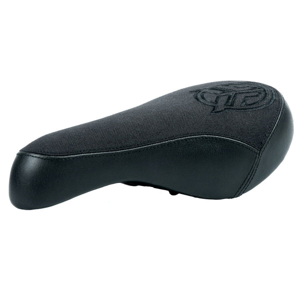 Federal Mid Stealth Logo Seat - Black Canvas Top With Faux Leather Panels And Black Embroidery