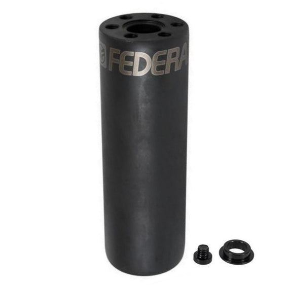 Clavija de cromoly de 4,5" con punta hueca Federal, negra, 14 mm, con adaptador de 10 mm