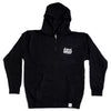 Federal Script Zip Up Hoodie - Black