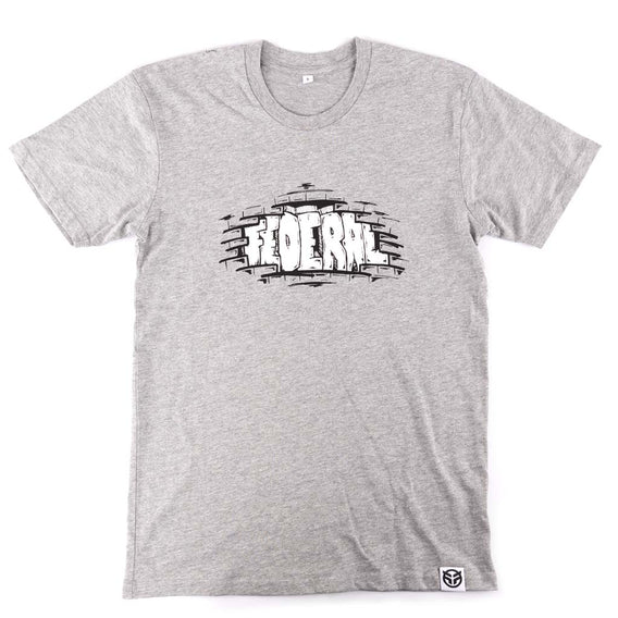 Grey t-shirt with black and white graphic design on a white background Federal Bricks T-Shirt - Heather Grey