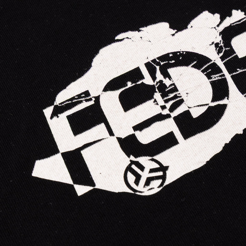 Federal Marble T-Shirt - Black close up detail of t shirt design