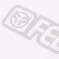 Gray logo with a stylized design on a white background