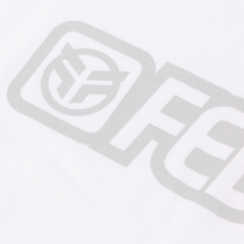 Gray logo with a stylized design on a white background
