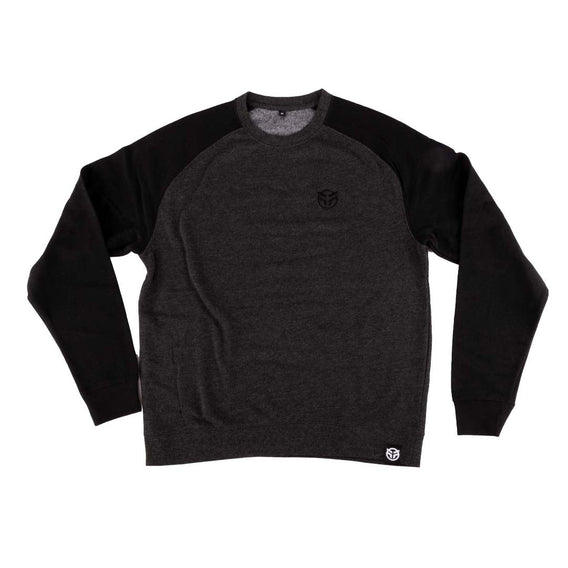 Federal Embroidered Crew Sweatshirt Grey/Black front view