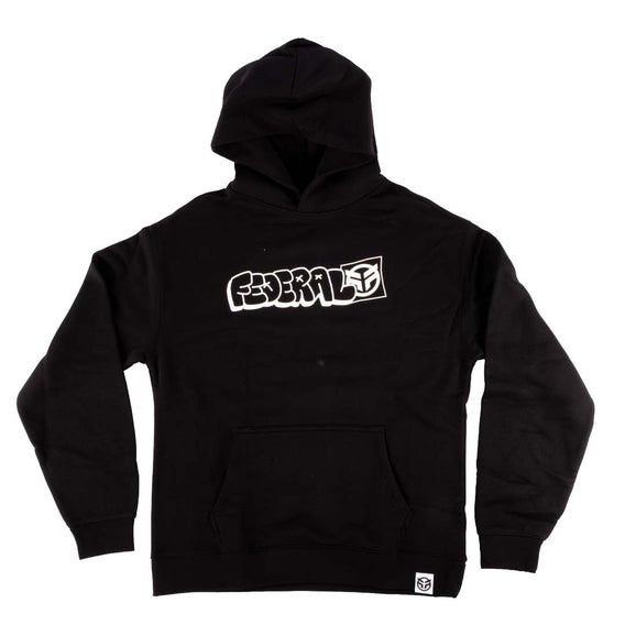 Federal Tagged Outline Hoodie Black whole hoodie