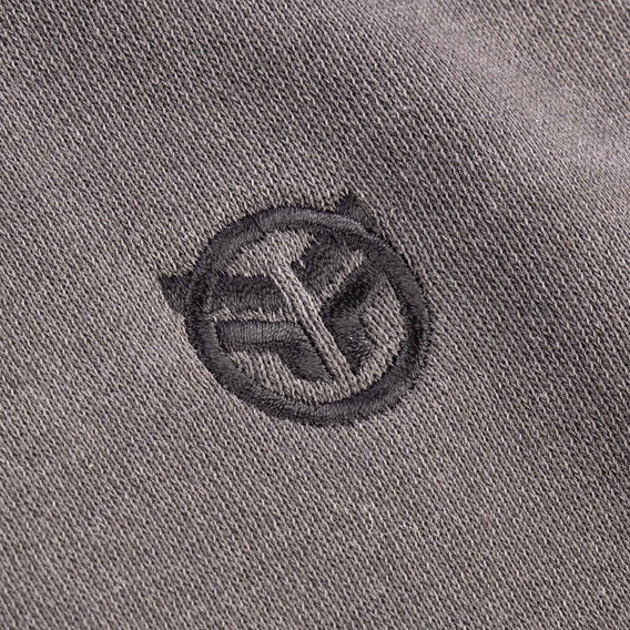 Federal Workers Fleece - Faded Black stitching detail