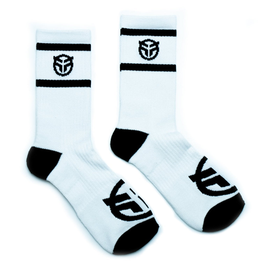 Federal Logo Socks - White With Black Logos