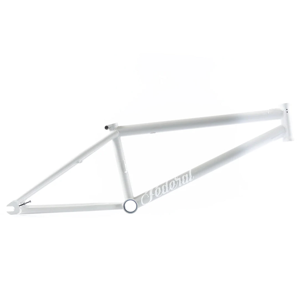 Matt white shop bmx