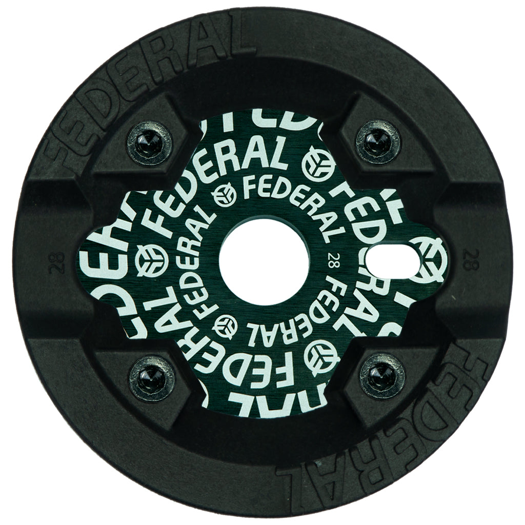 Federal Logo Solid Sprocket With Impact Guard - Black